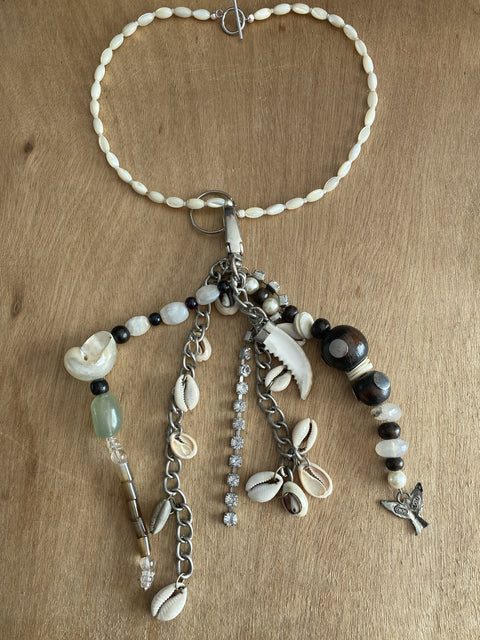 Boho statement ketting met diverse kralen