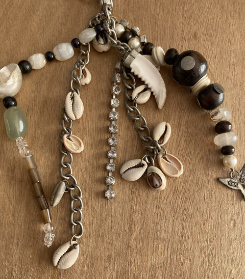 Boho statement ketting met diverse kralen