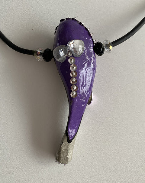 Ketting met handgemaakte oasis hanger ( veder licht)