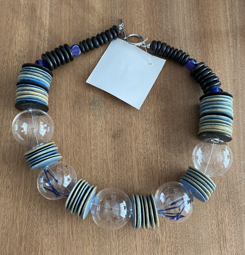 Vintage ketting met mooie mondgeblazen Murano kralen