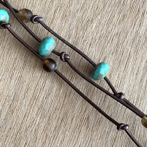 Ketting met turquois donut