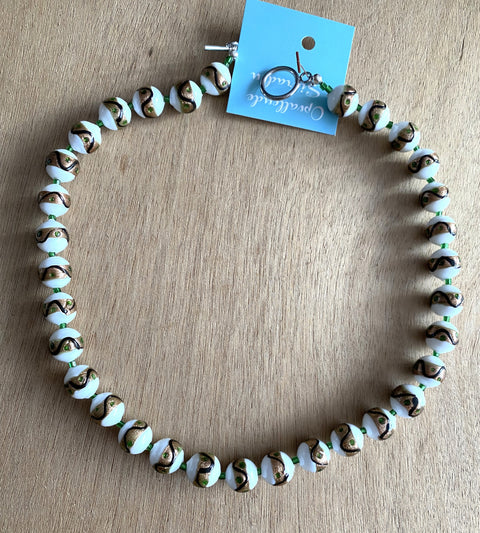 Vintage ketting met lampwork kralen